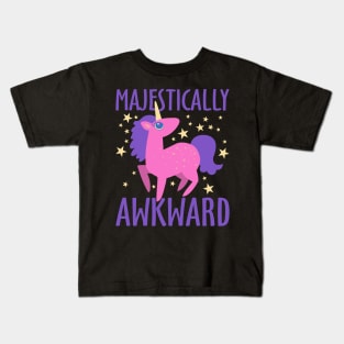 Majestically Awkward Unicorn Kids T-Shirt